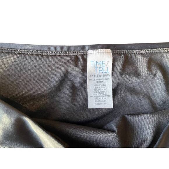Swim Bottom Beaded Mid Rise Black Time And Tru Women's Plus 1X - Picture 3 of 9